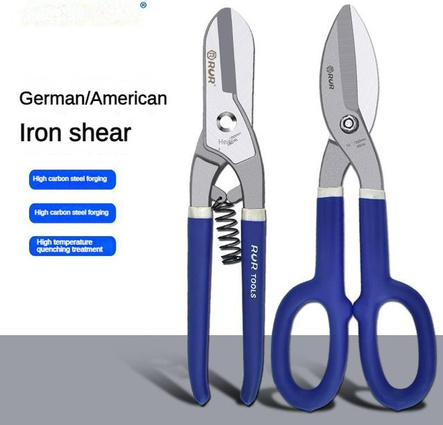 Professionelle Mehrzweck-Metallschere aus Kohlenstoffstahl in Silber - Bild 1