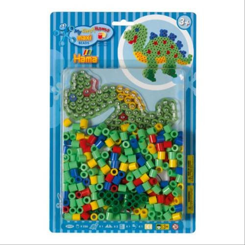 HAMA Bügelperlen Maxi, Dinosaurier, Blisterset, 250 Perlen - Bild 1