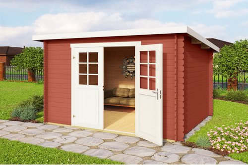 Mr. GARDENER Gartenhaus Malta aus Holz in Rot, B/H/T: 300 x 211 x 290 cm - Bild 1