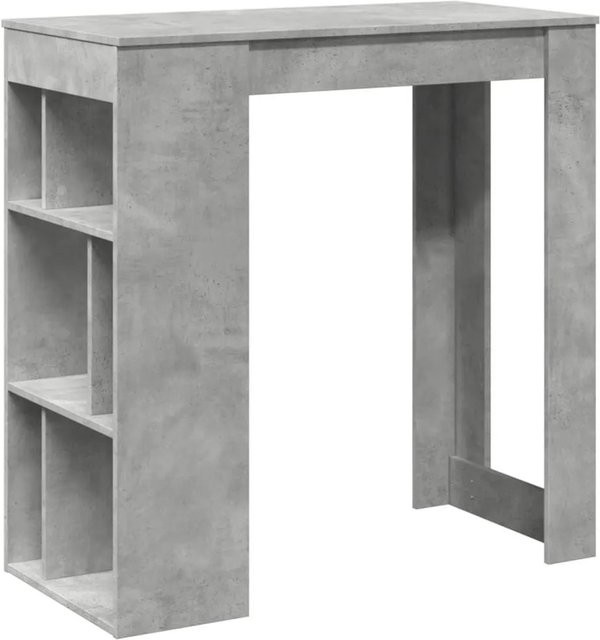 vidaXL Bartisch mit Regal in Betongrau aus Holzwerkstoff B/T/H: 102 x 50 x 103,5 cm - Bild 1
