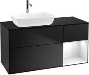 V&B Waschtischunterschrank Finion mit Wandbeleuchtung, Farbe: Weiß lackiert, Breite: 120 cm, Tiefe: 50,1 cm, Höhe: 50,1 cm - Bild 1