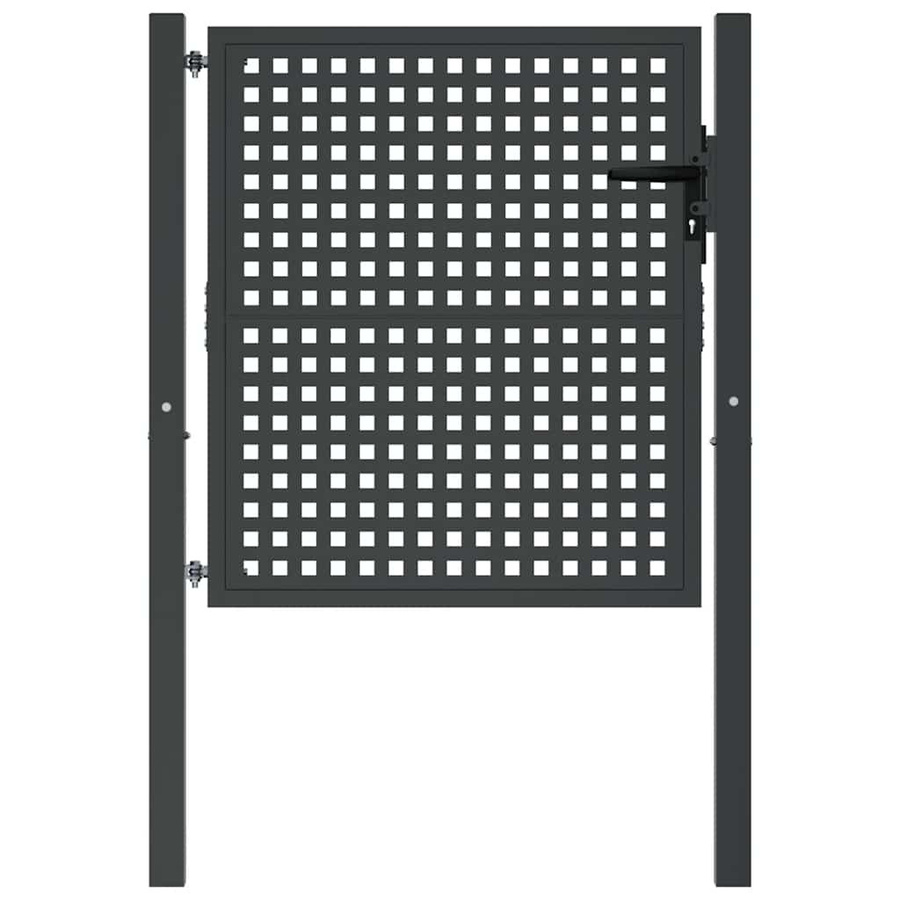 Vidaxl Gartentor aus Stahl in Anthrazit, Breite: 105 cm, Höhe: 150 cm - Bild 2