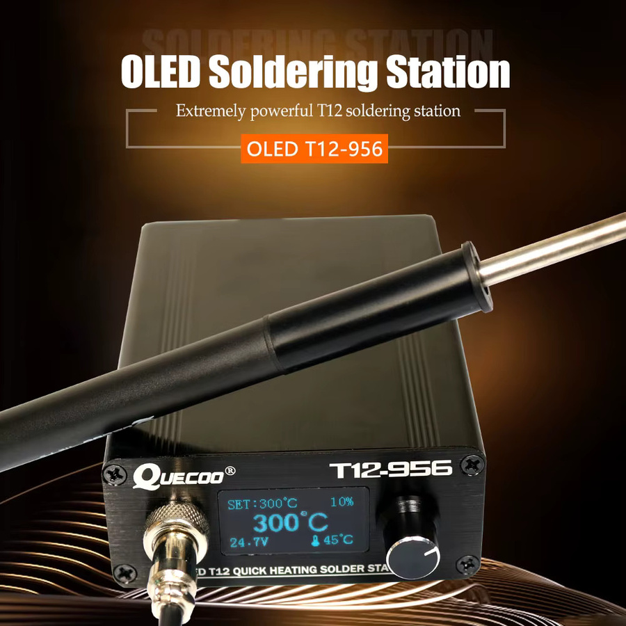 STC T12-956 Lötstation mit OLED Digitalanzeige und T12-P9 Griff in Schwarz - Bild 3