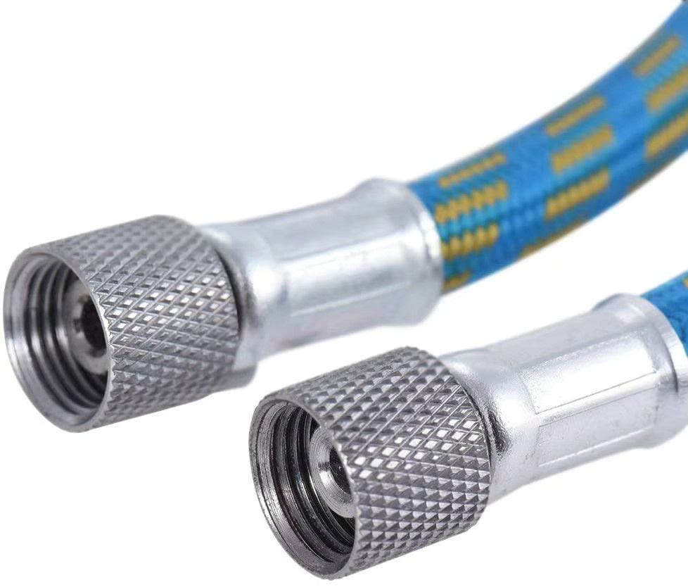 Joystar Airbrush-Luftschlauch 10 Zoll geflochten mit 1/4-3/8 Adapteranschluss in Blau - Bild 2