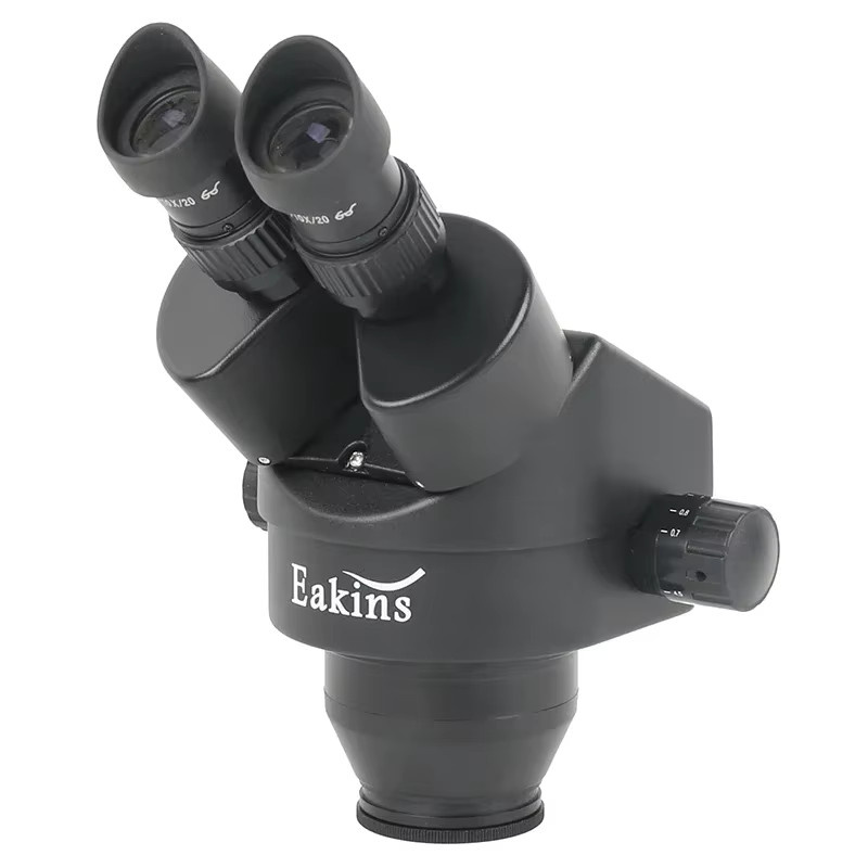 Eakins Industrie-Stereomikroskop mit 7x bis 45x Zoom, Gelenkarm-Klemme und Desktop-Halterung inklusive 56 LED-Set in Schwarz - Bild 3