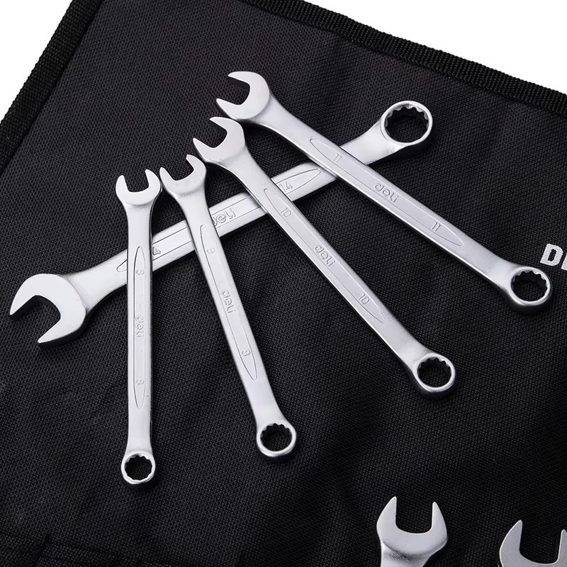 Deli Ratschen-Kombinationsschlüssel-Set in Silber für schnelle mechanische Reparaturen und Autoreparaturen - Bild 4