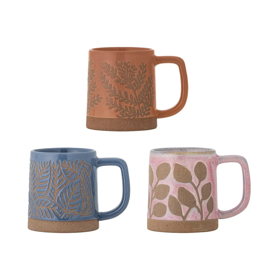 Bloomingville Keramikbecher Kayce in Blau - 3er Set - Bild 1