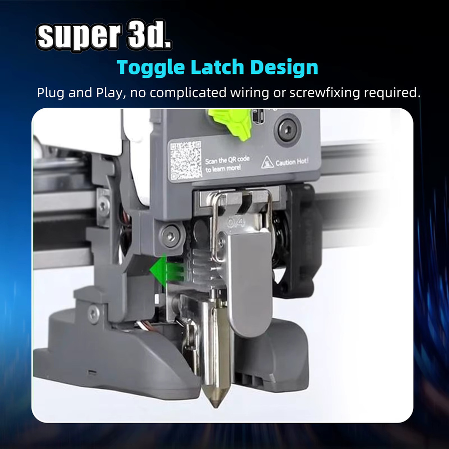 Creality SPARKX I7 Schnellwechsel-Hotend für 3D-Drucker mit 0,4mm Düse aus Kupferlegierung und gehärtetem Stahl in Silber - Bild 2