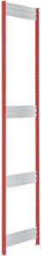 Bito Fachbodenregal-Stützrahmen-Set PA-Niet in Feuerrot, Höhe: 185 cm, Tiefe: 32,4 cm - Bild 1
