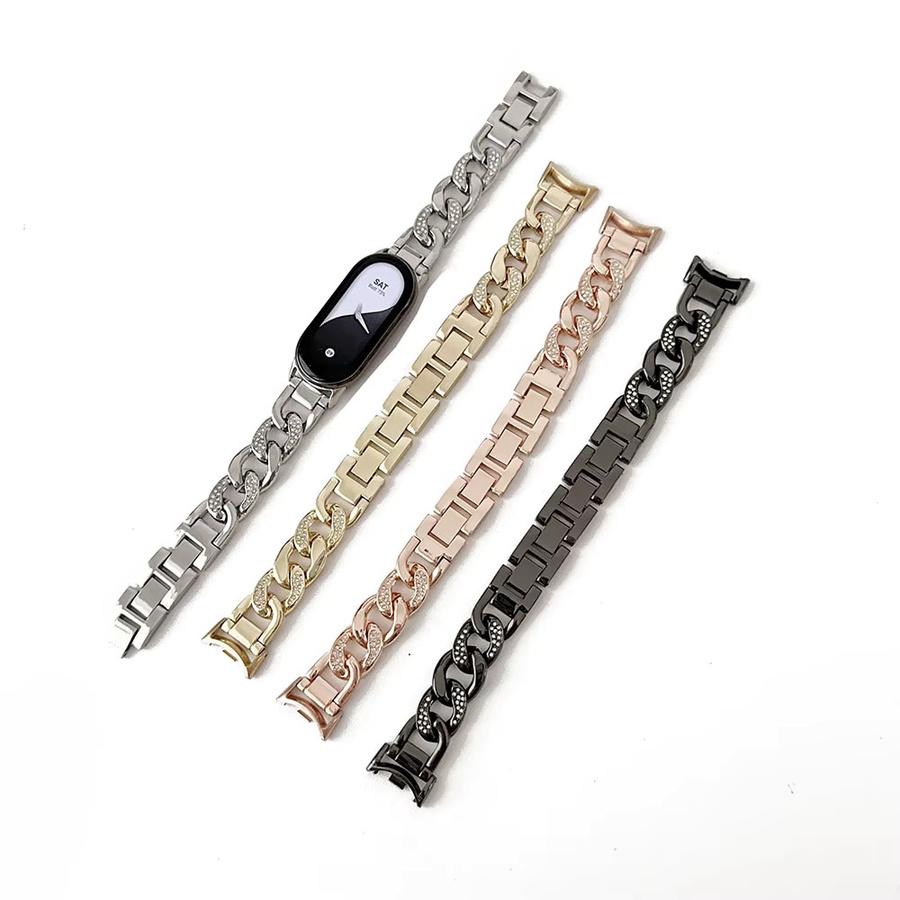 Hujerl Uhrenarmband Edelstahl, Silber, Kristall, Damen - Bild 2