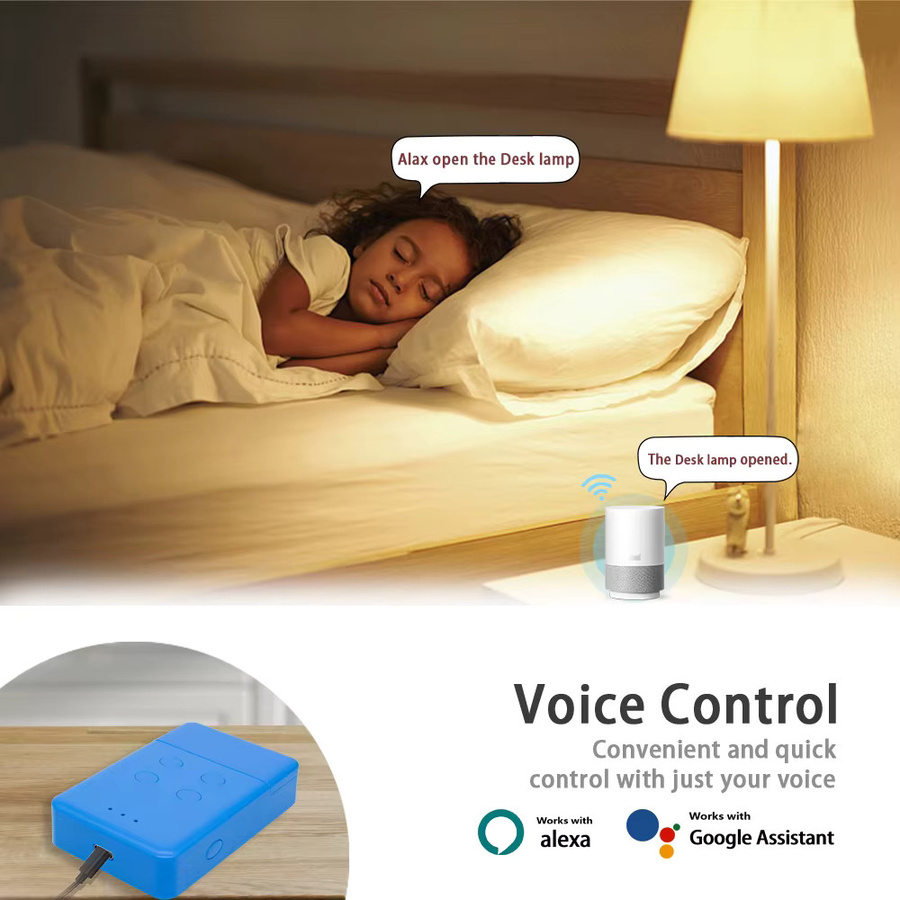 ATA PTX4 Wifi Smart Sender Drahtlose RF Brücke Tuya 433,92 MHz mit USB 5V und Alexa Kompatibilität, Blau - Bild 4