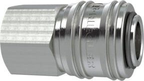 Riegler Schnellverschlusskupplung NW 7,2 aus vernickeltem Messing mit G 3/8 IG in Silber - Bild 1