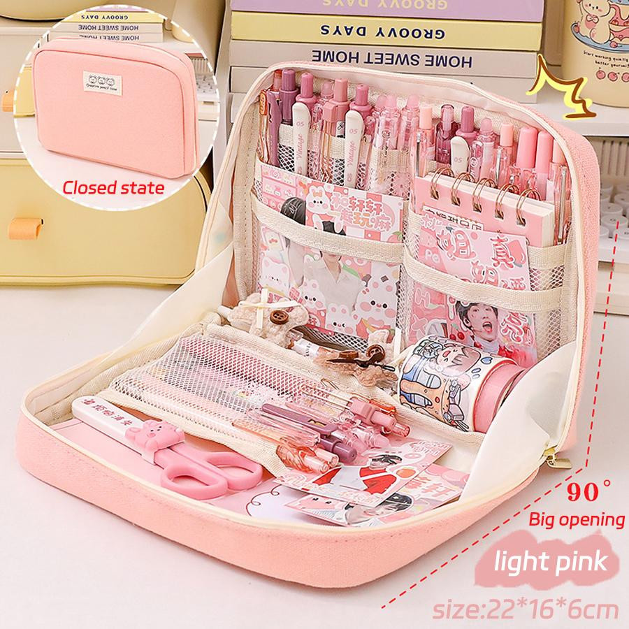 Kawaii Federmäppchen mit großer Kapazität in Pink für Mädchen und Schule von Yiran Furniture - Bild 1