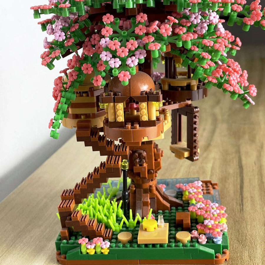 Linyi toy Kirschblüte Haus Gebäude Mini Blocks - Bild 6