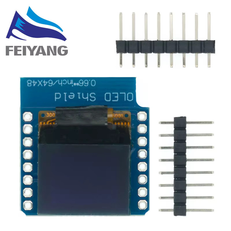 SAMIROB 0,66 Zoll OLED-Anzeigemodul in Blau für WEMOS D1 MINI ESP32 und STM32 mit I2C Schnittstelle - Bild 2