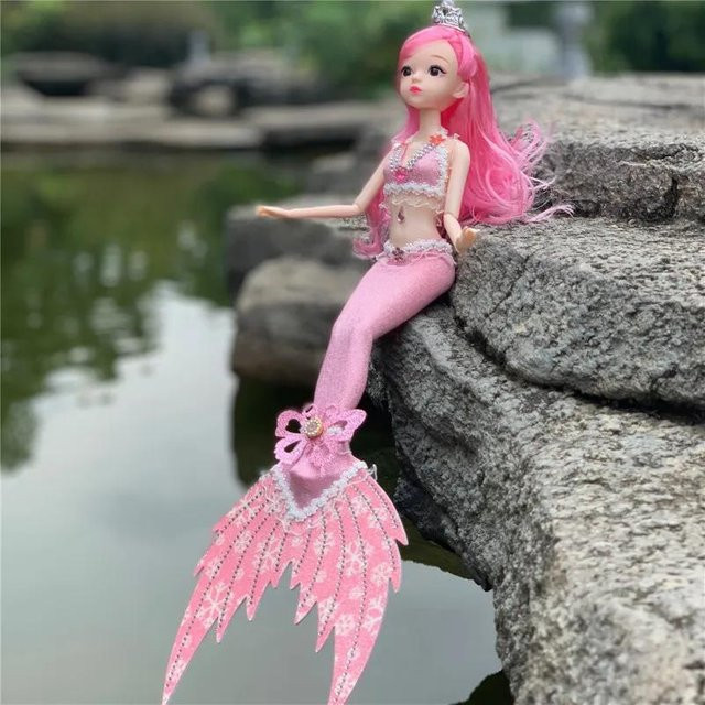 Diamant-Meerjungfrauenpuppe Schmetterlingsflügel, Prinzessinnenpuppe, ab 14 Jahren - Bild 1