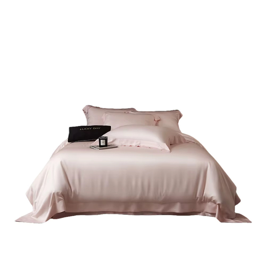Sondeson Bettwäsche-Set aus 100 % Naturseide mit Stickerei in Pink - Bild 5