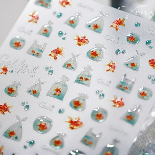 Rhstoe Nagelkunst-Aufkleber Goldfish, Glänzend, Kinder - Bild 1
