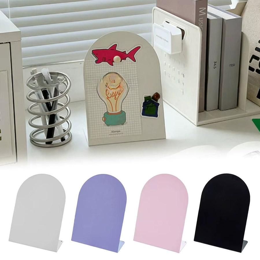 Magnetische Notiztafel für den Schreibtisch mit vertikalem Bogen und großem Fassungsvermögen als Desktop-Organizer für Büro und Zuhause in Weiß - Bild 4