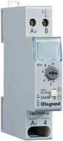 Legrand Treppenlichtautomat RexEMplus/03701, elektronischer Schalter für DIN-Schiene, grau - Bild 1