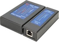 Digitus Netzwerkprüfgerät DN-14001-2 Einseitiger Kabeltester für RJ45 Netzwerkkabel in Schwarz - Bild 1