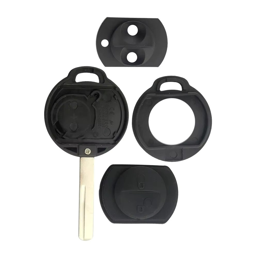 Yiqixin Remote Auto Schlüssel Shell Cover für Mitsubishi Colt Warrior Carisma Spaces Star, 2 Tasten, Schwarz, ungeschnittene Klinge - Bild 4