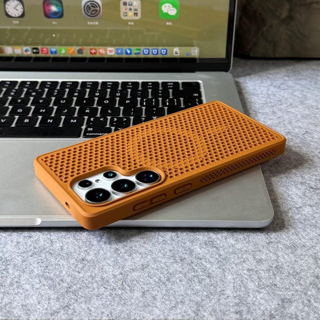 MagSafe Magnetisches Ladecase für Samsung Galaxy S26 S25 S24 S23 FE S22 Ultra Plus in Orange mit Wärmeableitung und kühlender Hartschalenabdeckung - Bild 1