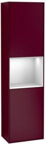 V&B Hochschrank Finion in Weiß lackiert mit LED-Beleuchtung und Glasfachböden, B/T/H: 41,8 x 41,8 x 151,6 cm - Bild 1