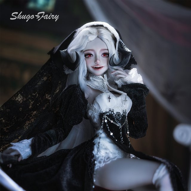 Shugafairy Cassandra BJD Puppe, 1/4 Fullset, Harz, Schwarz - Bild 1