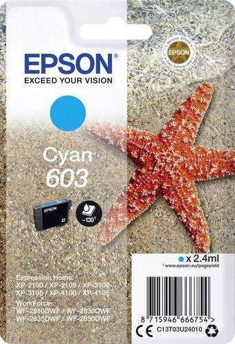 Epson Original Tintenpatrone 603 Cyan C13T03U24010 - Bild 1