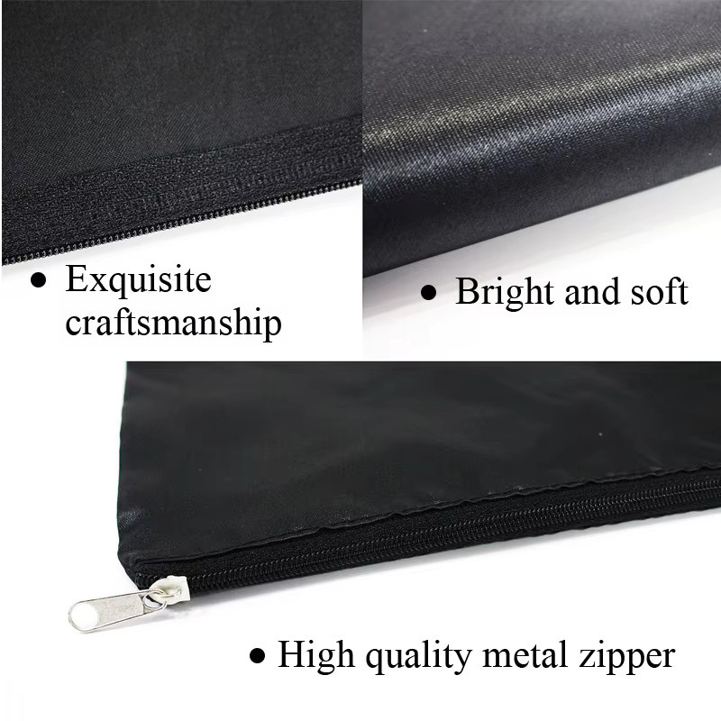 10er Set Flechazo Satin Haar-Verpackungstaschen mit Reißverschluss für Bundles und Perücken, B: 25 cm, H: 35 cm - Bild 3