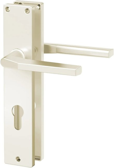 BASI Langschild-Garnitur ZB 4100 Eckig aus Aluminium mit Lochung für Profilzylinder - Bild 1