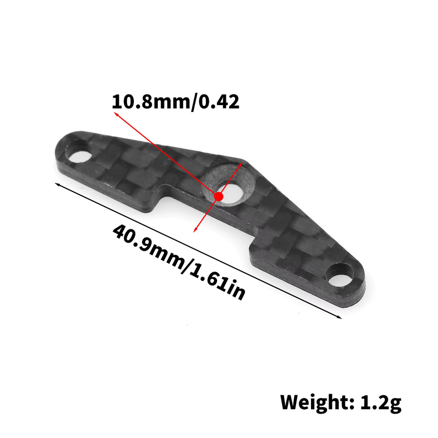 Tamiya TT02S TT02B Aufhängungslenkerhalterung Zugstangenhalterung, Schwarz - Bild 2