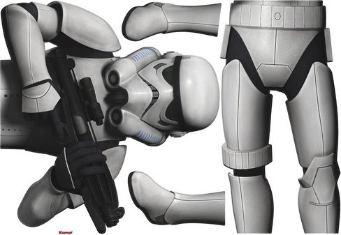KOMAR Star Wars Stormtrooper Dekosticker Selbstklebefolie, B/H: 100 x 70 cm, bunt - Bild 1