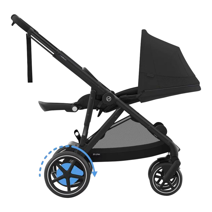 Cybex Gold Kinderwagen e-Gazelle in Schwarz mit Federung und Schwenkrädern - Bild 2