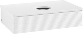 V&B Waschtischunterschrank Antao mit Frontstruktur in Weiß, B/T/H: 80 x 50 x 19 cm - Bild 1