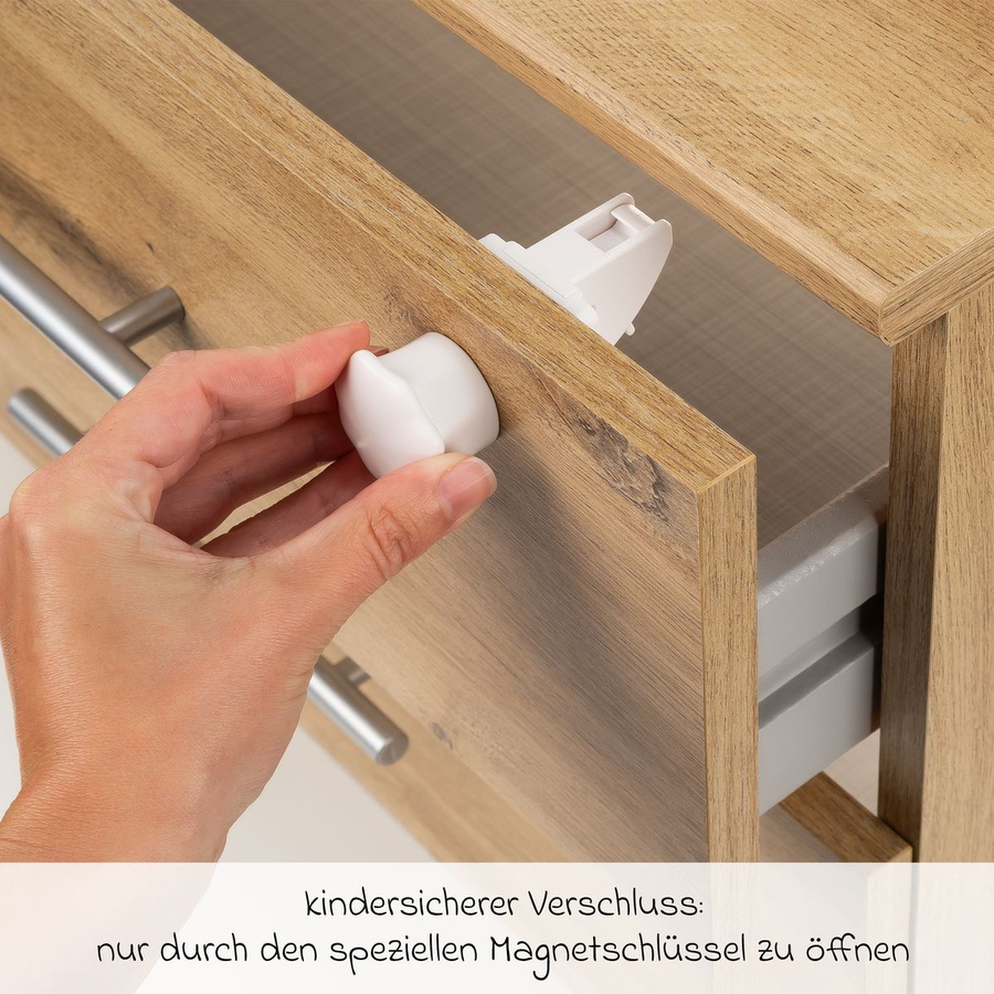 Reer Magnetschloss 8er-Pack in Weiß - Bild 3