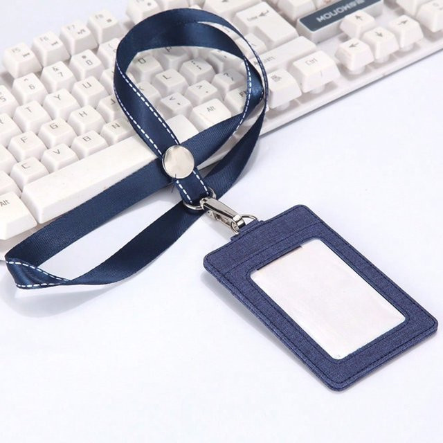 XYNN Kartenhülle für Arbeitsdokumente und Abzeichen mit Lanyard, Dunkelblau - Bild 1