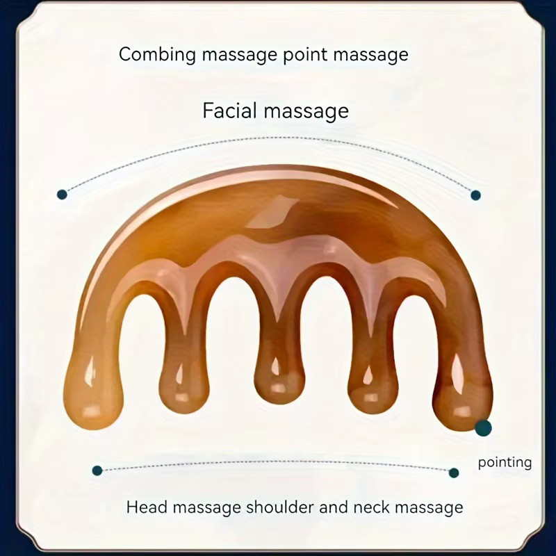 Hand-Massagekamm aus Kunstharz, Akupunktmassagegerät für Kopfhaut, Unisex - Bild 4