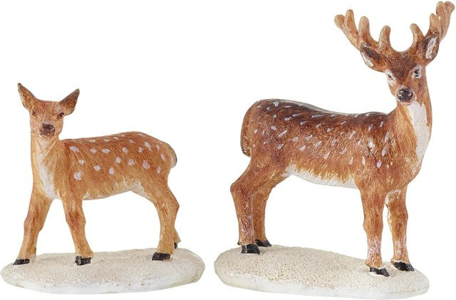 Luville Rehe Tischdekoration 3-teilig, Braun, B: 6 cm, H: 6,5 cm, L: 9,5 cm - Bild 1