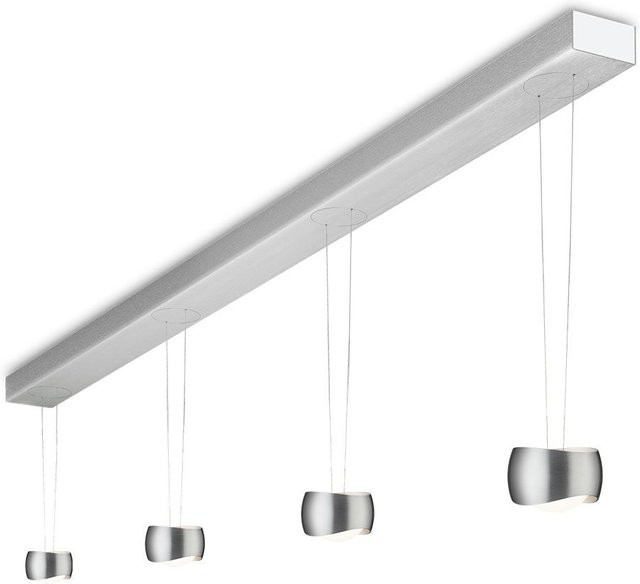 Oligo Curved Slack-Line LED-Pendelleuchte 4-flammig in Silber aus Aluminium mit Tunable White und Casambi-Steuerung - Bild 1
