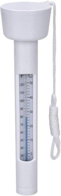 Schwimmbadthermometer von happy8 zur Messung der Wassertemperatur in Weiß - Bild 1