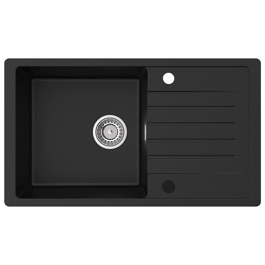 CECIPA max Küchenabtropfgestell mit Quarz-Einlage in Antikoptik und schwarzem Regal, B/T: 78 x 45 cm - Bild 5