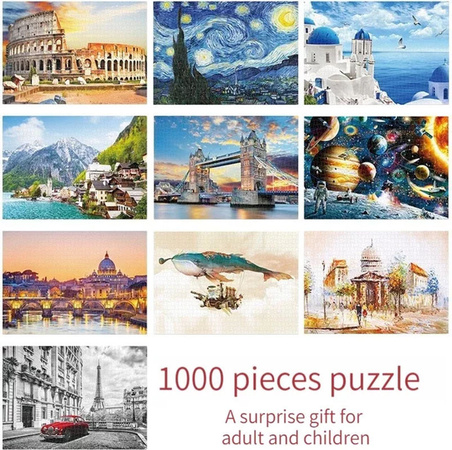 MaxRenard Papier Puzzle Landschaft und Architektur Serie mit Ölgemälden, 1000 Teile, B: 70 cm, H: 50 cm, mehrfarbig