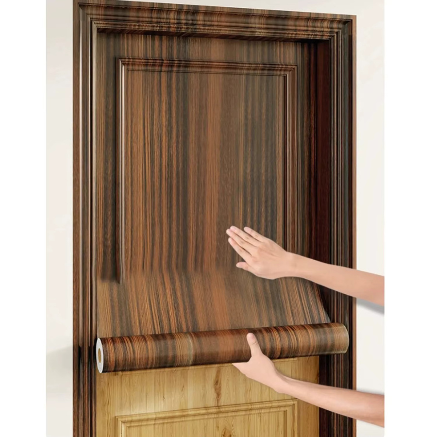 Luck Amy Selbstklebende Vinyl-Dekorfolie in Holzmaserung, Wasserdichte PVC-Tapete für Möbel und Wände, Braun - Bild 5
