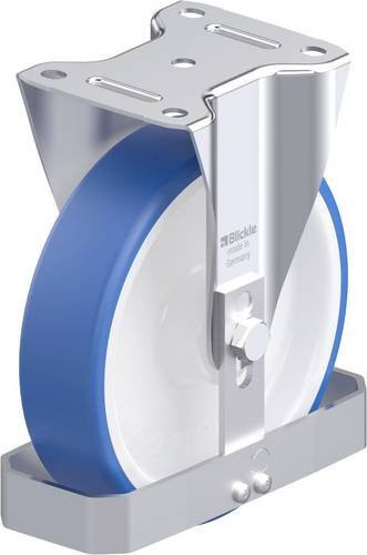 Blickle B-POTHS 200R-FS Stahlblech-Bockrolle in Blau mit 200 mm Rad-Durchmesser und 400 kg Tragfähigkeit - Bild 1