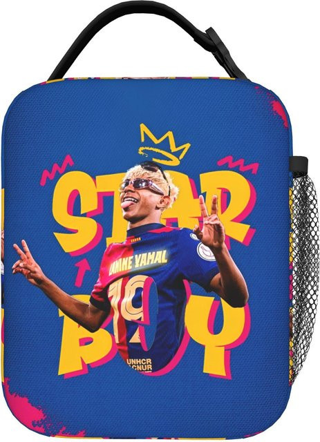 Fancy Style Studio Lamine Y-Yamal Spanien Fußball Isolierte Lunchtasche in Blau - Bild 1