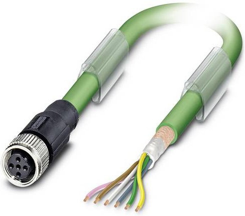 Phoenix Contact Sensor-Aktor-Datensteckverbinder M12 Buchse gerade, grün, 5 Polzahl, Länge: 15,00 m - Bild 1