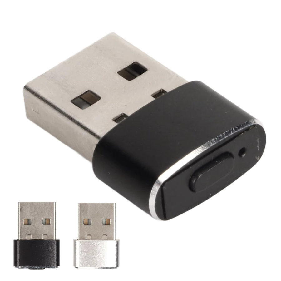 Qiilu USB-Maus-Jiggler aus Metall mit Ein-/Ausschalter und 2 Modi für PC und Laptop in Schwarz oder Silber - Bild 3