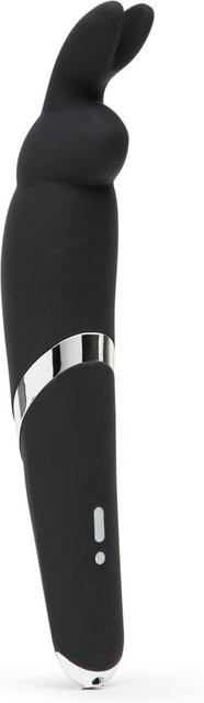 Massagevibrator Wand Vibrator mit stimulierenden Öhrchen von happyrabbit in Schwarz - Bild 1